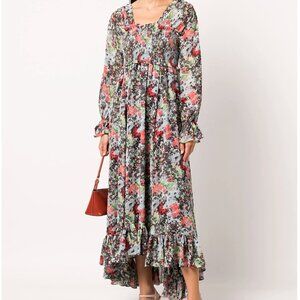 5a7 Cinq à Sept Leigh Floral-Print Ruffle Maxi Dress – Size 2